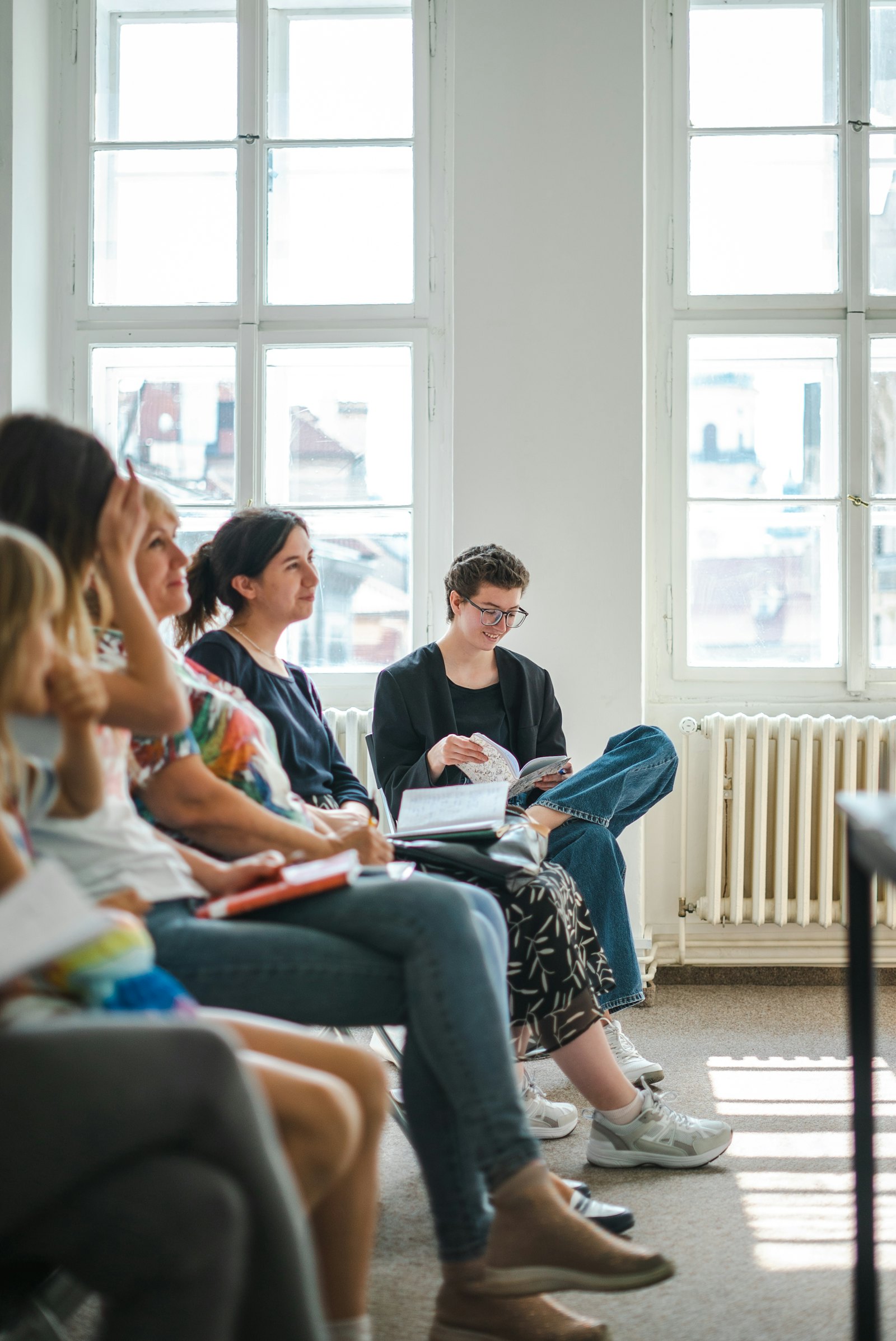 People sitting together in a group session